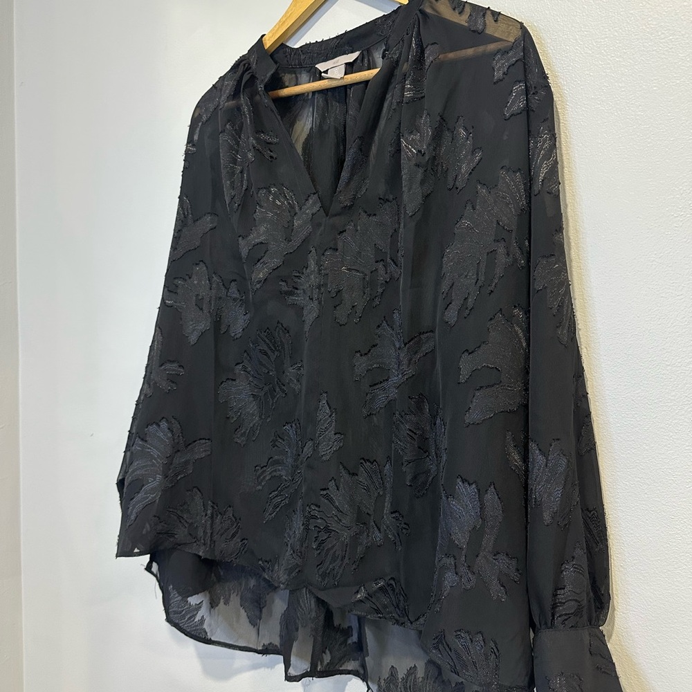 H&M Black Long Sleeve Blouse